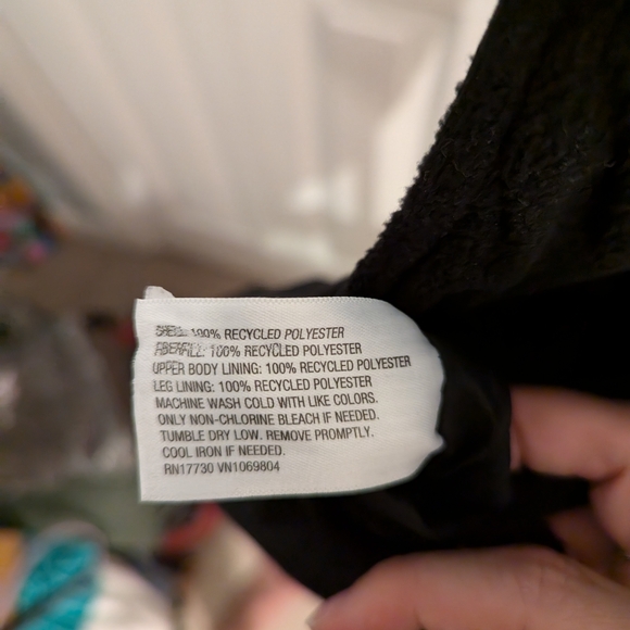 NWOT Cat & Jack Baby Snowsuit Black Size 18M - Picture 6 of 6